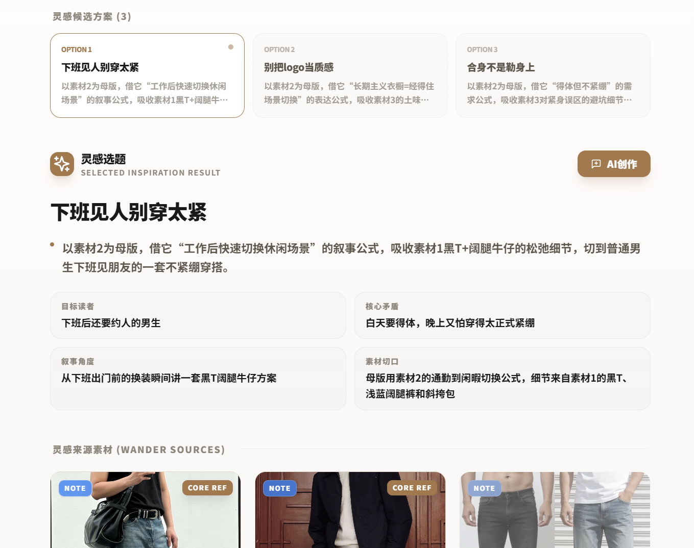 选题灵感功能截图